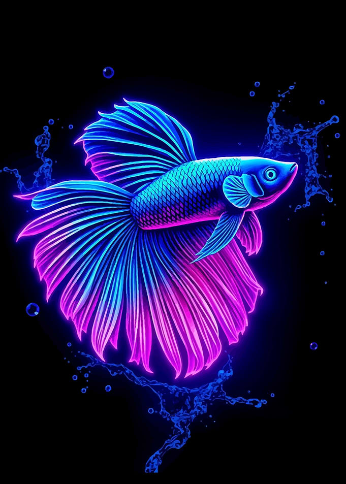Neon Betta Fish