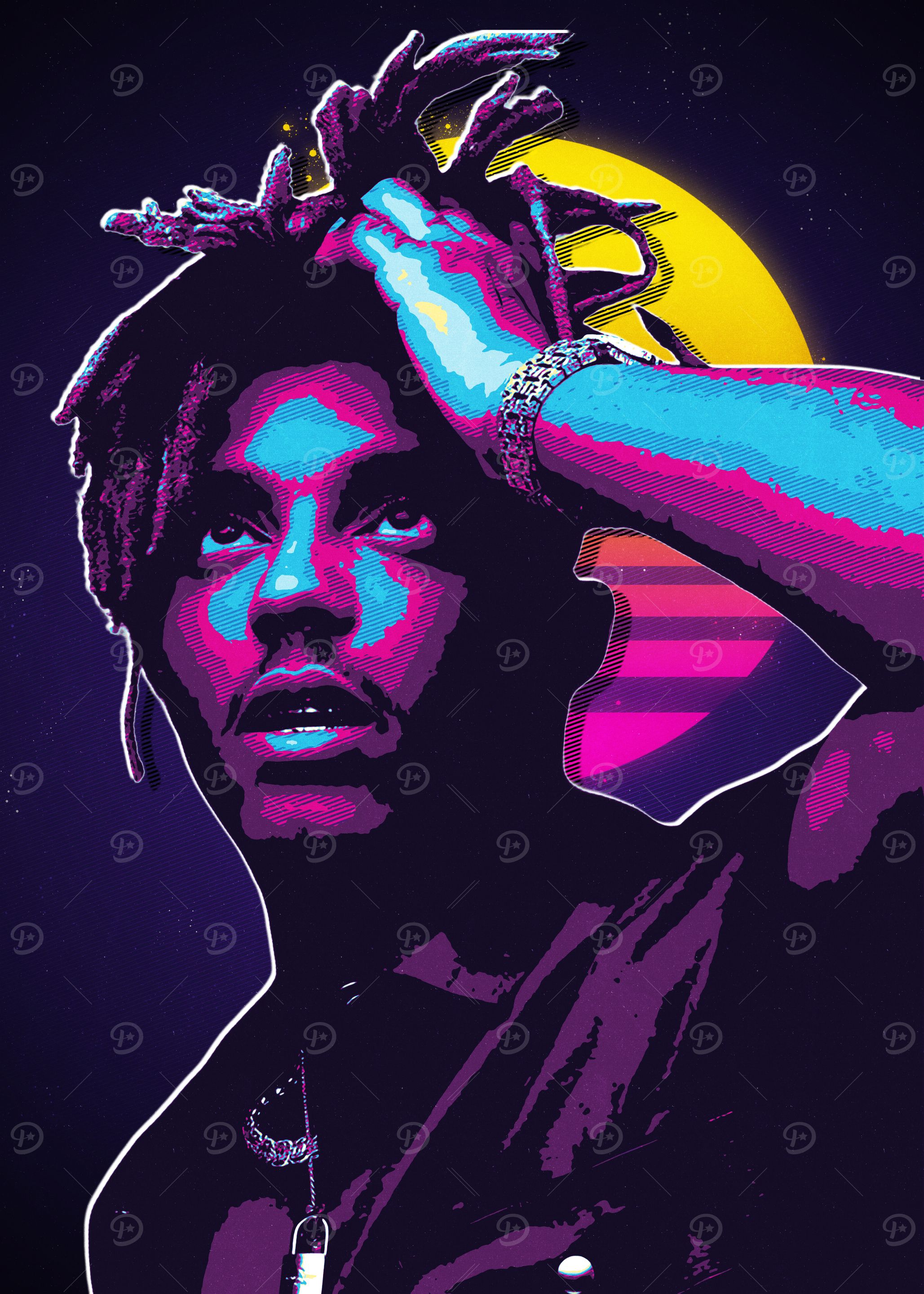 Juice WRLD Retro Portrait