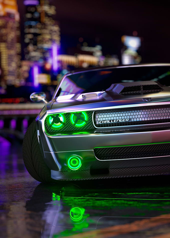 Dodge Challenger Night Shot