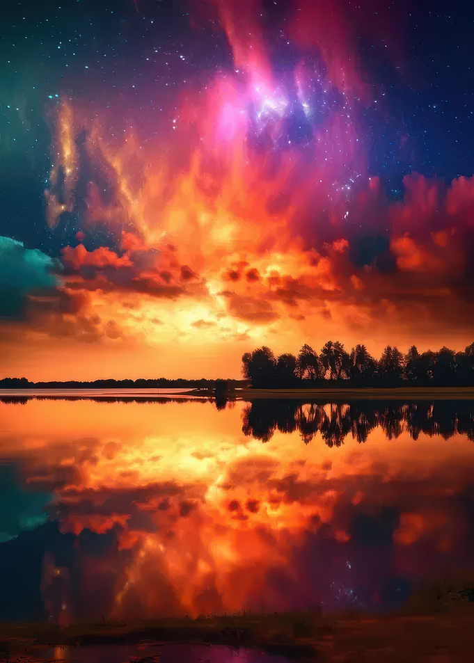 Fiery Sunset Sky