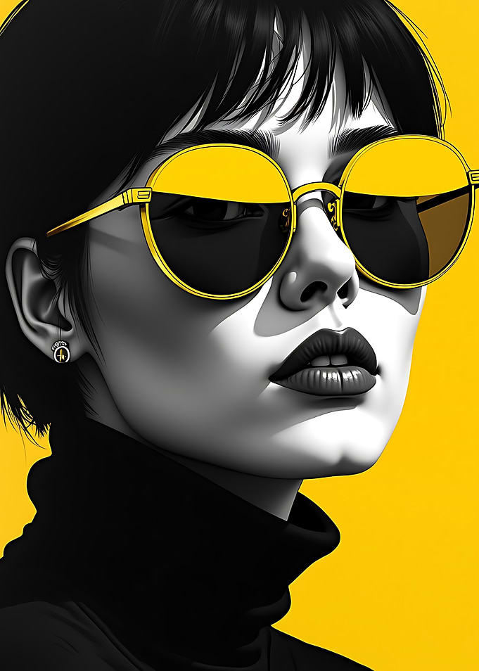 Woman in Yellow Sunglasses