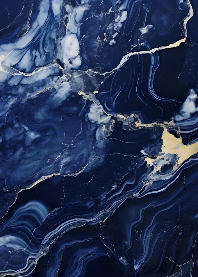 Blue and Gold Marble Texture