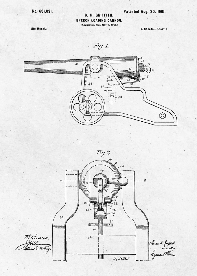 Breech Loading Cannon Patent