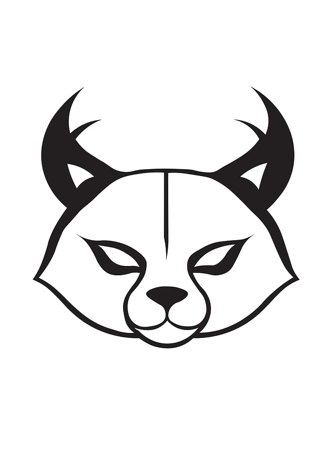 Bear Head Minimalistic Line Art