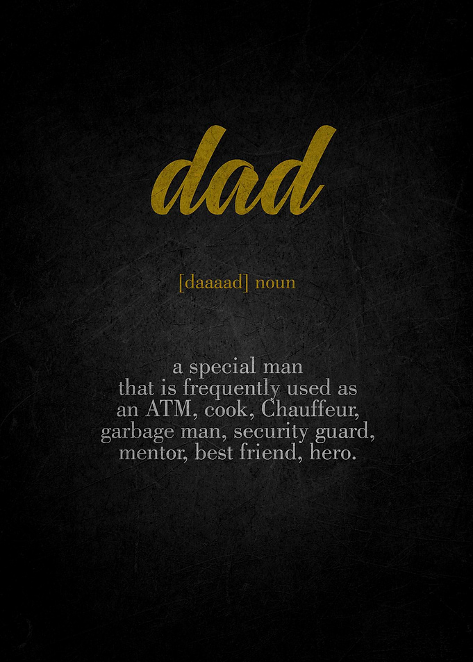 Dad Definition Print