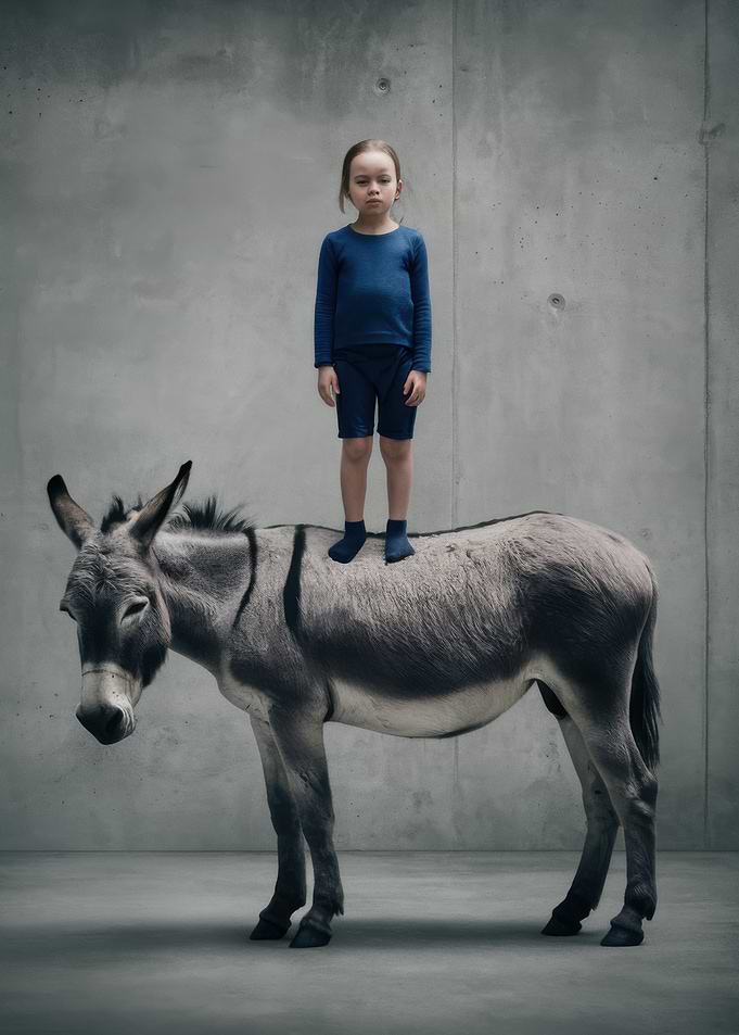 Girl on Donkey