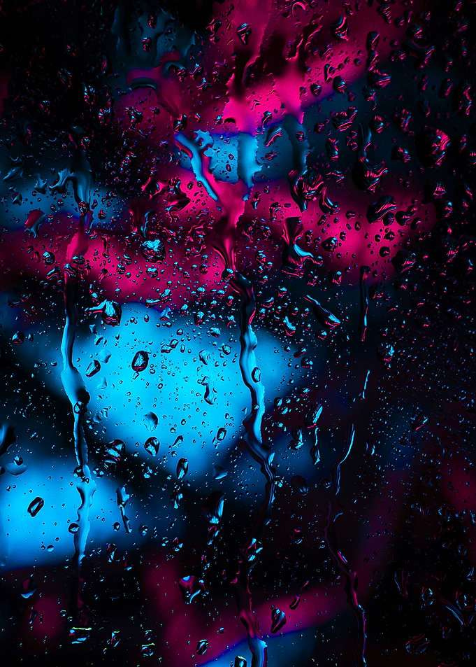 Neon Rain Drops