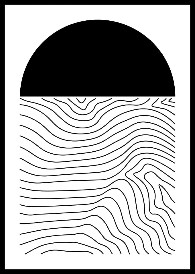 Abstract Black and White Art