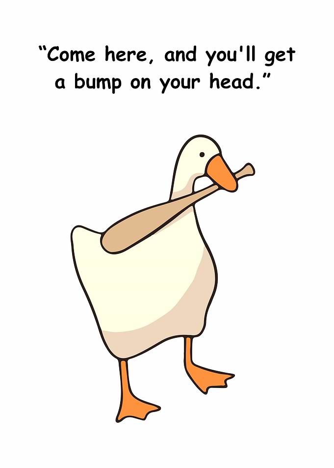 Goose with Baseball Bat