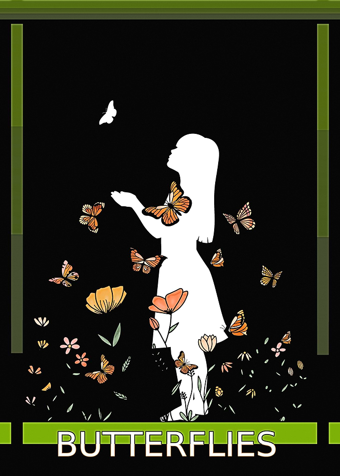 Girl with Butterflies