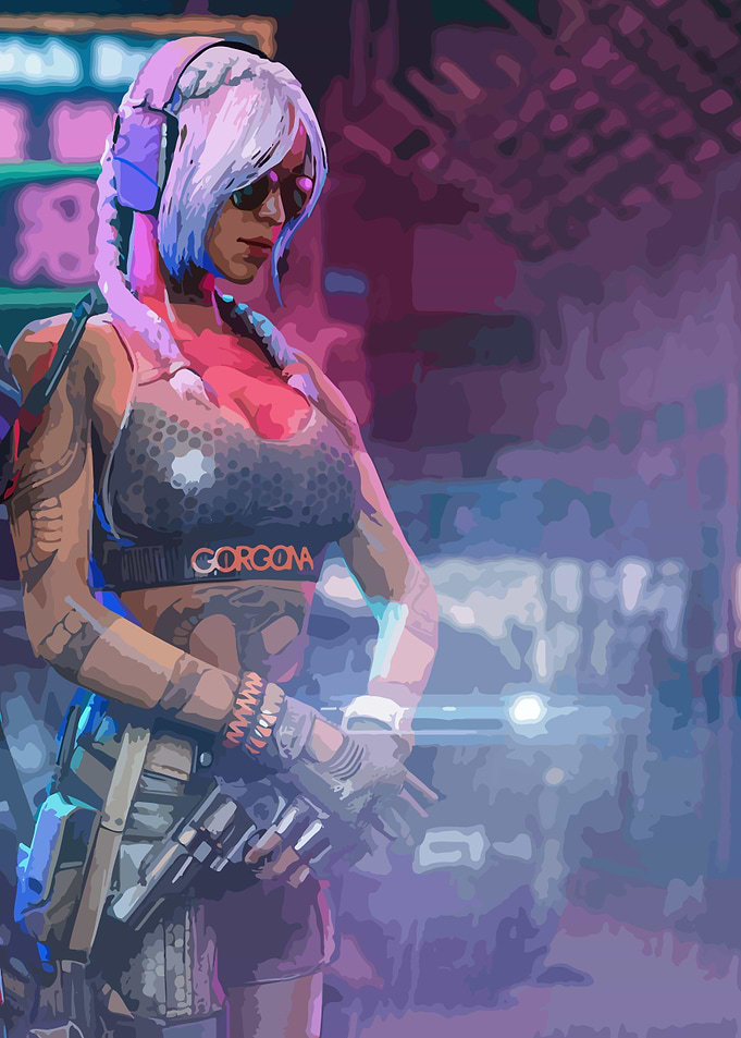Cyberpunk Female Warrior