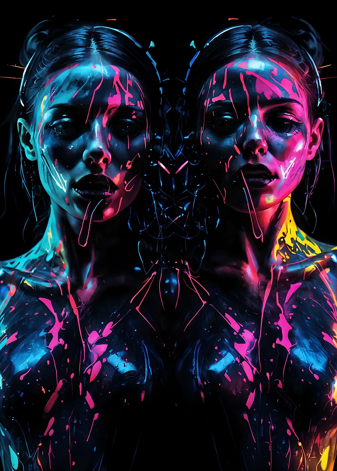Neon Body Paint Art