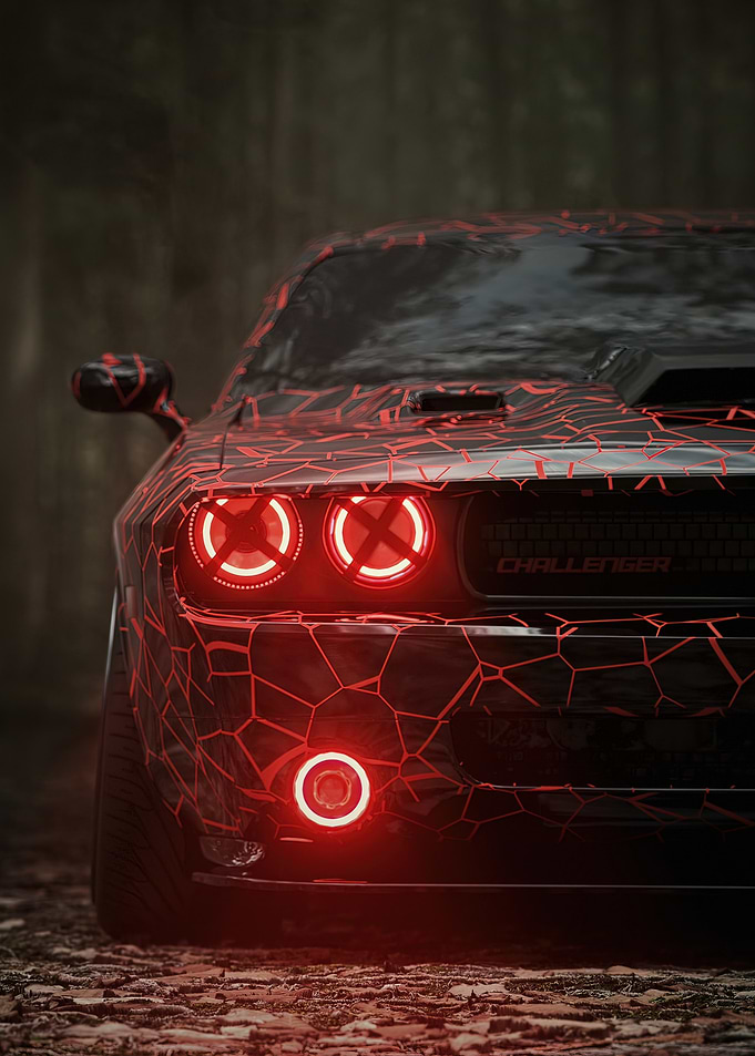 Red Dodge Challenger
