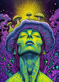 Psychedelic Awakening - A Surreal Mushroom Fusion