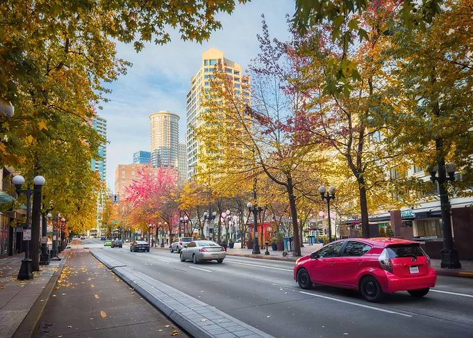 Autumn City Street