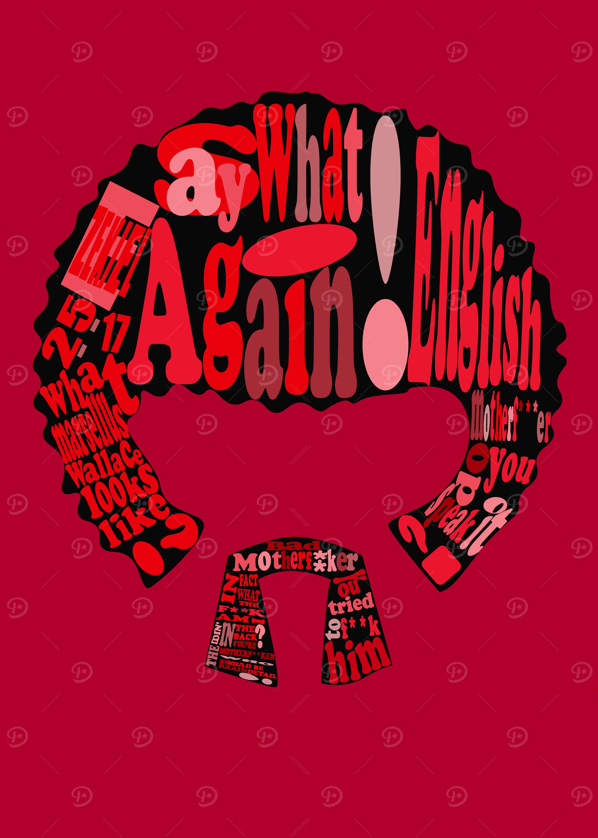 Jules Winnfield Pulp Fiction Word Art