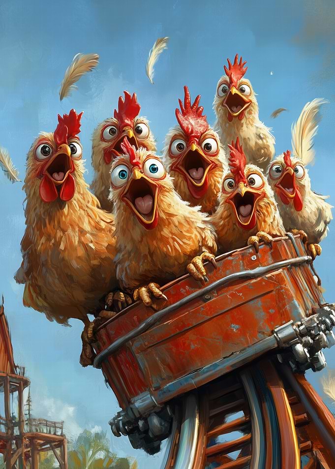 Chickens on Rollercoaster