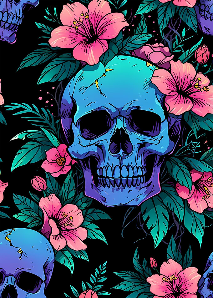 Skull & Flowers