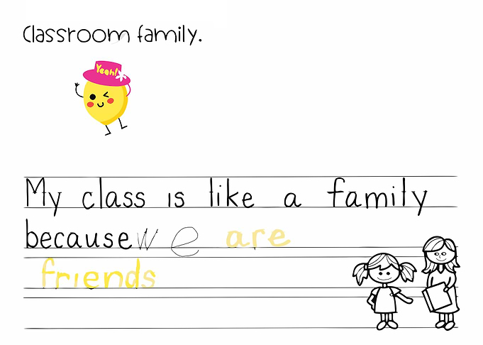 Classroom Family Illustration