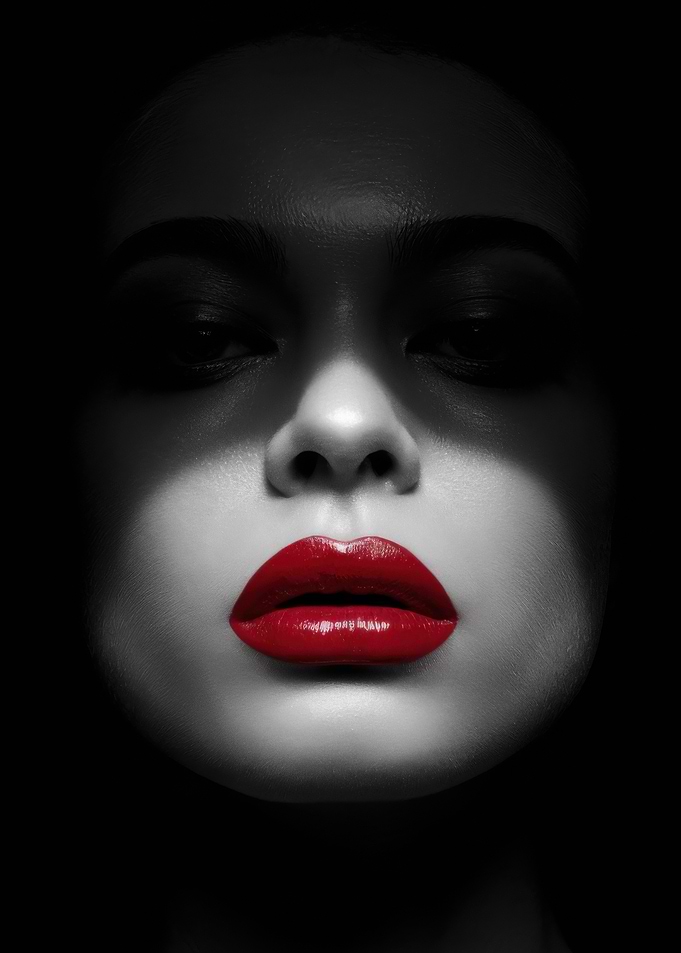 Red Lips Close-Up