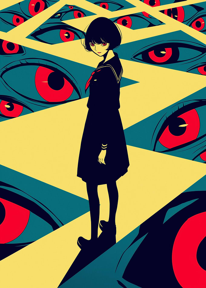Anime Girl with Eyes