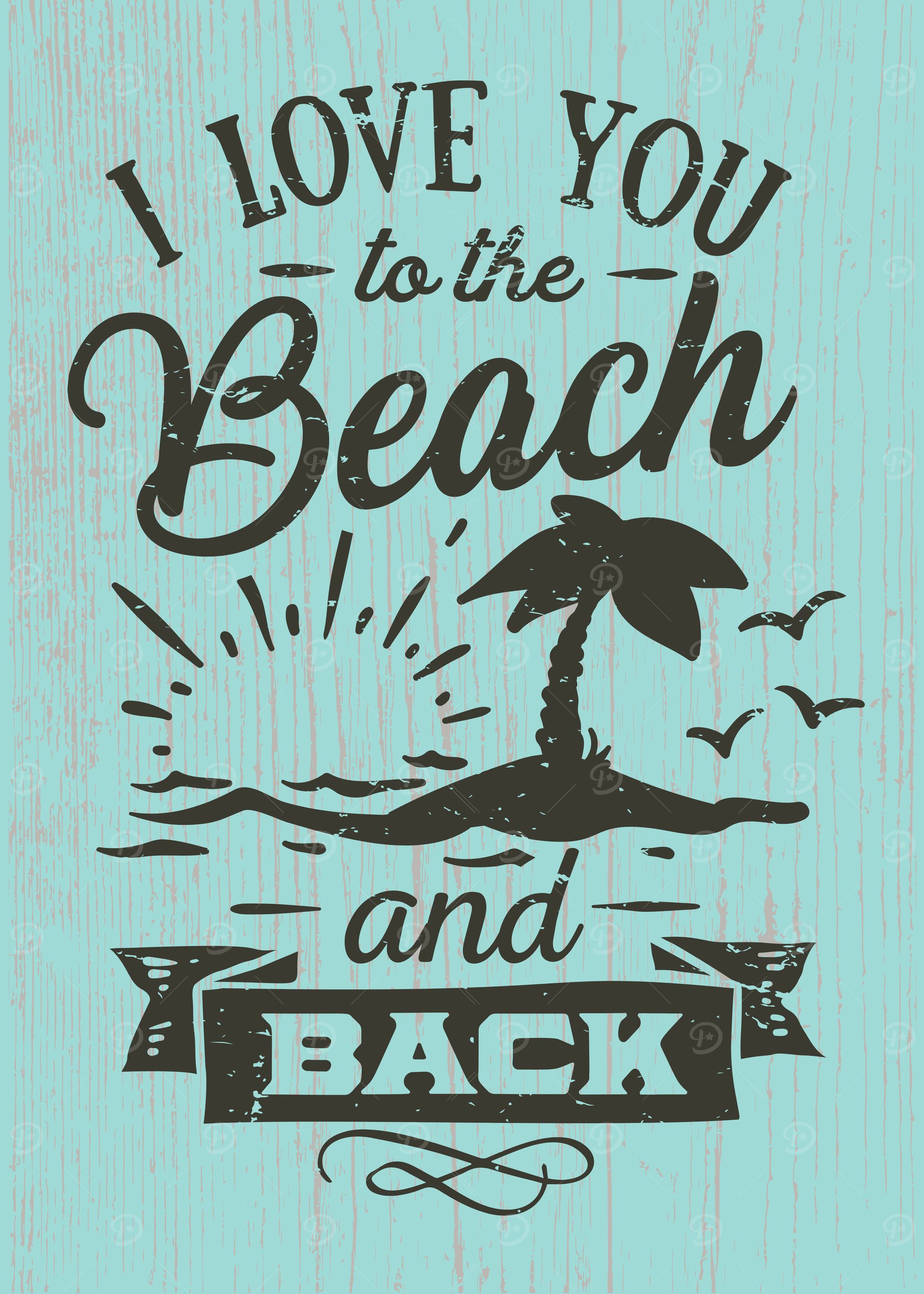 Beach Love Quote Wall Decor