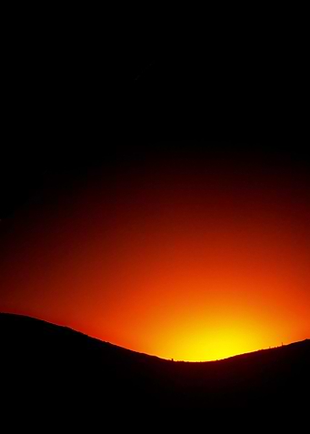 Fiery Sunset Landscape