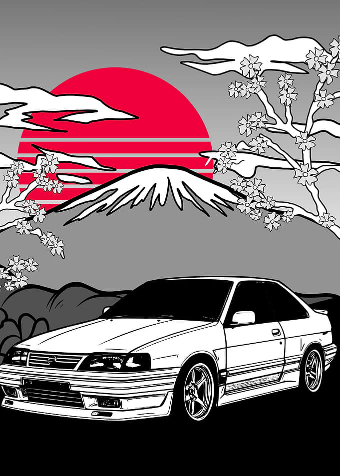 Japanese Car Illustration
