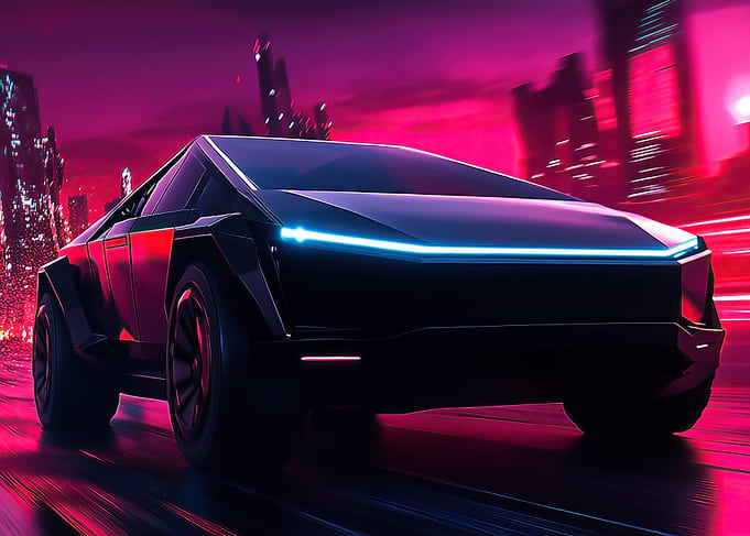 Cyberpunk Tesla