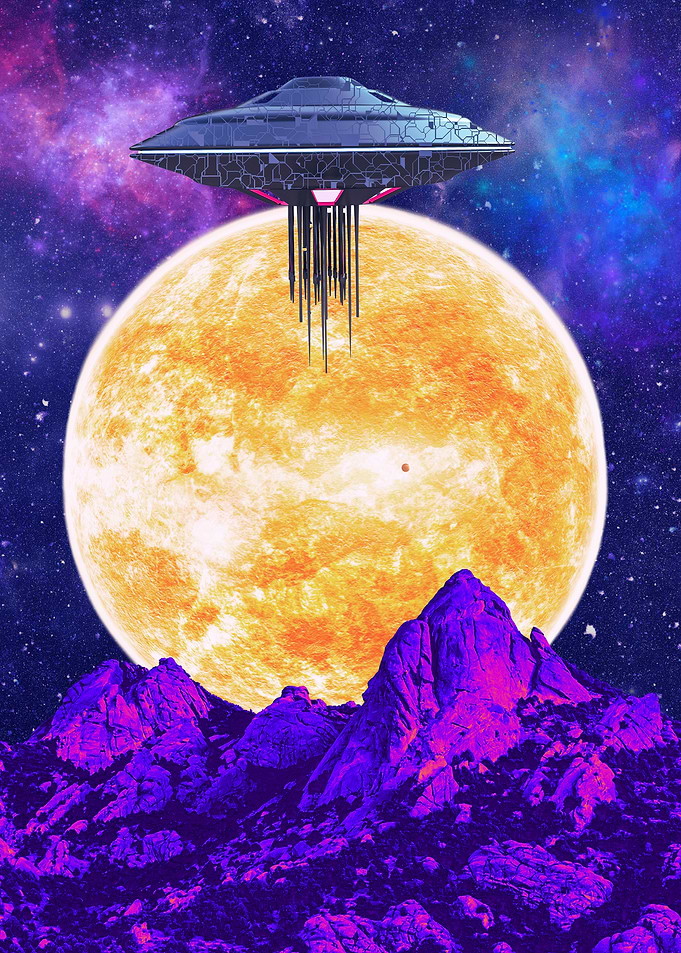 UFO over the sun