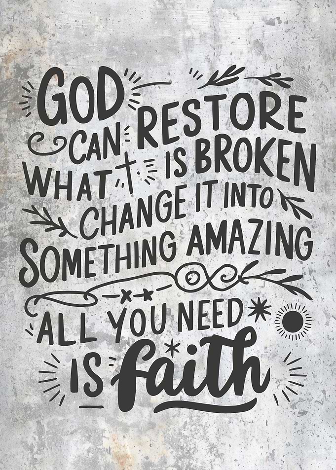 Faith Quote Wall Art Inspirational Christianity