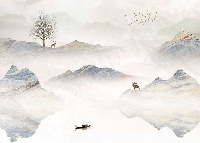 Misty Mountain Landscape