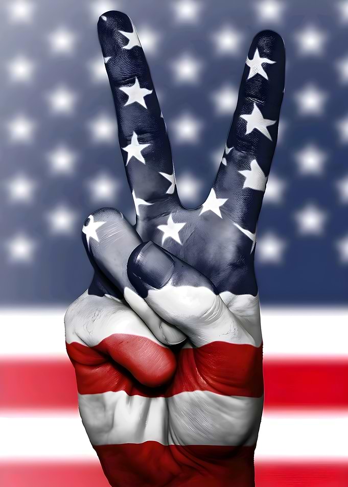 American Flag Hand Gesture