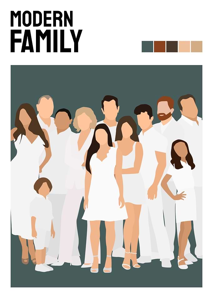 Modern Family Minimalist TV Poster