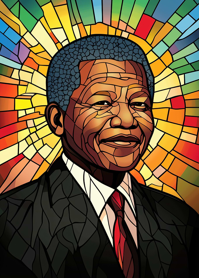 Nelson Mandela Stained Glass