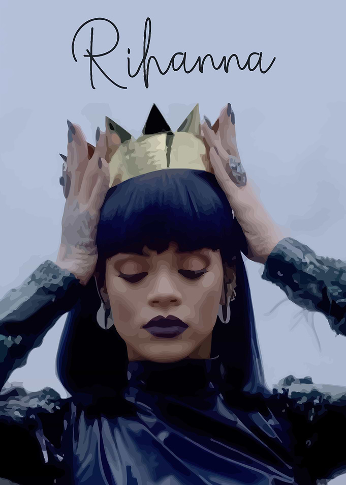 Rihanna Crown Portrait