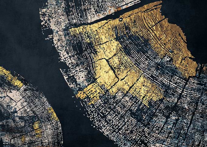 Gold Leaf Abstract Art