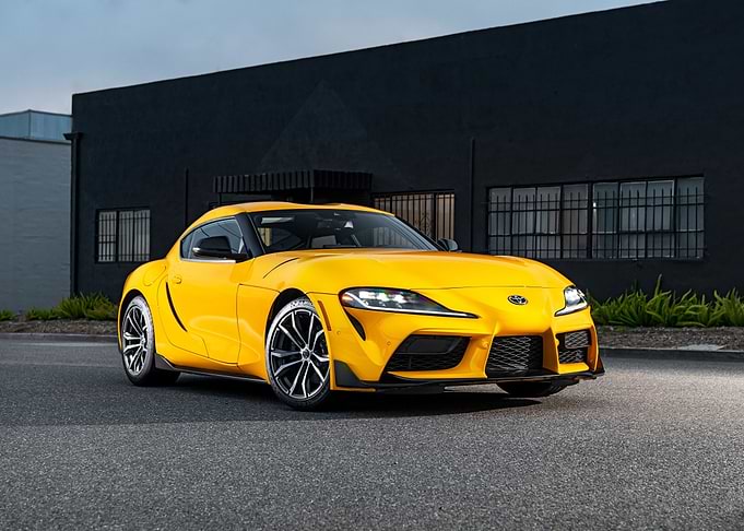 Yellow Toyota Supra