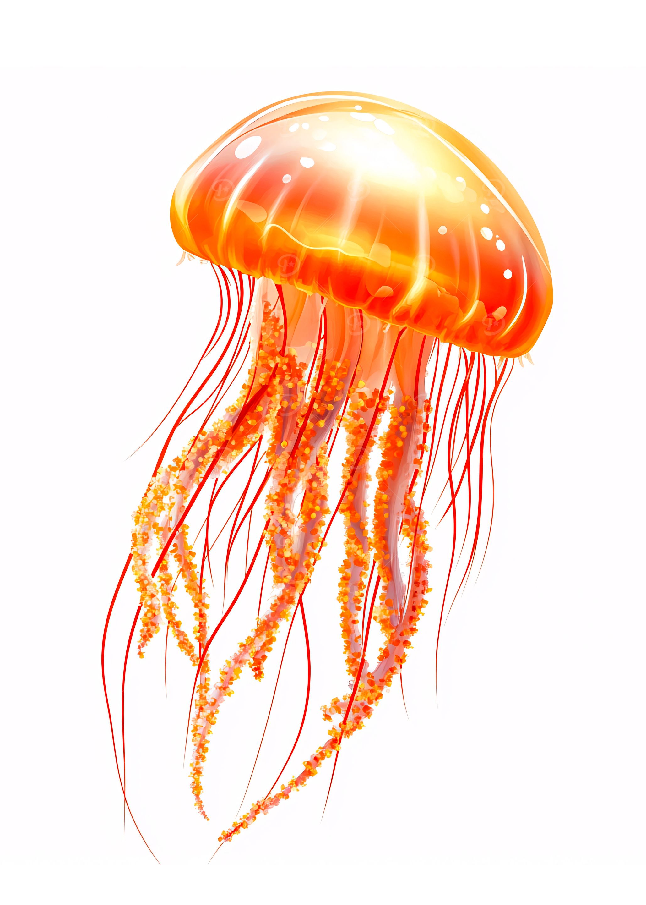 Orange Jellyfish Illustration