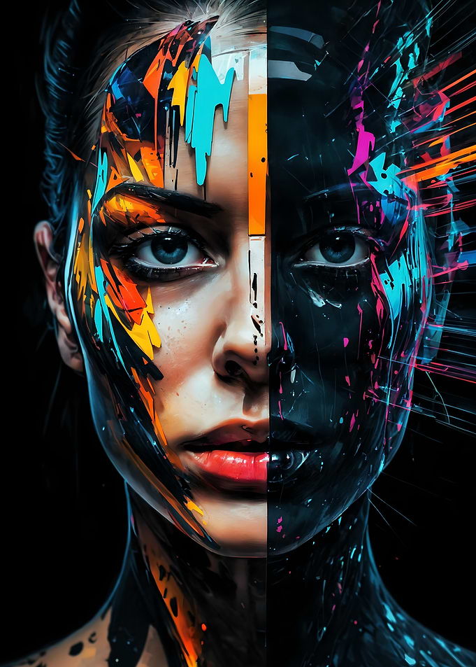 Abstract Face Art