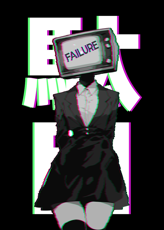 TV Head Glitch Art