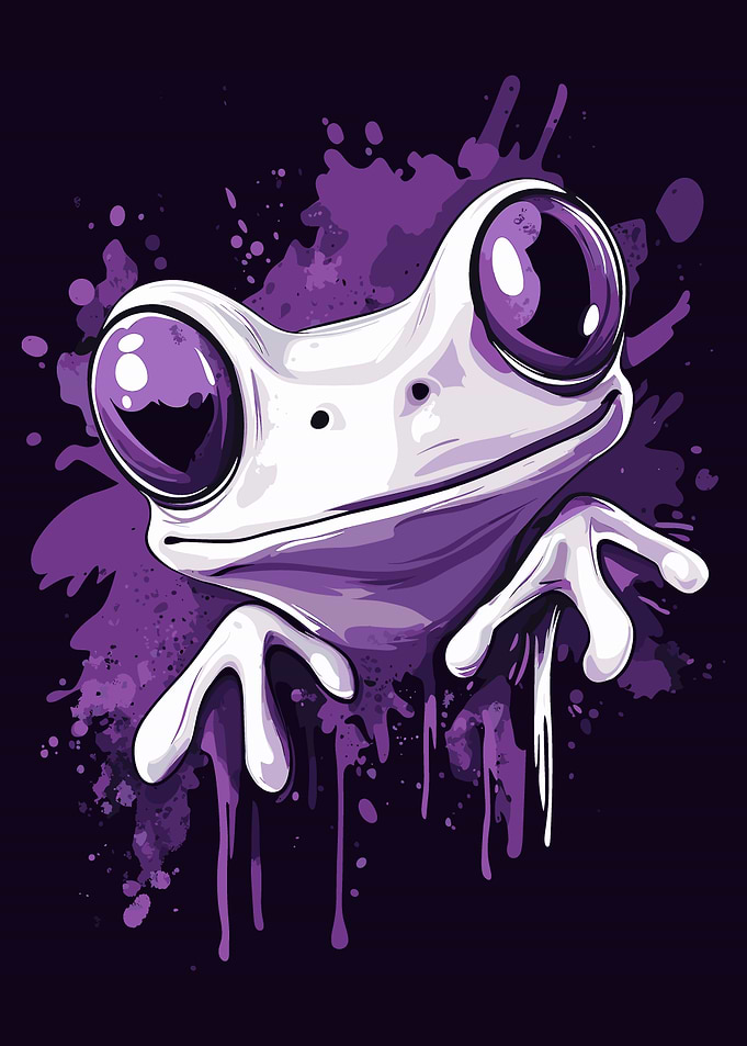 Purple Frog Illustration