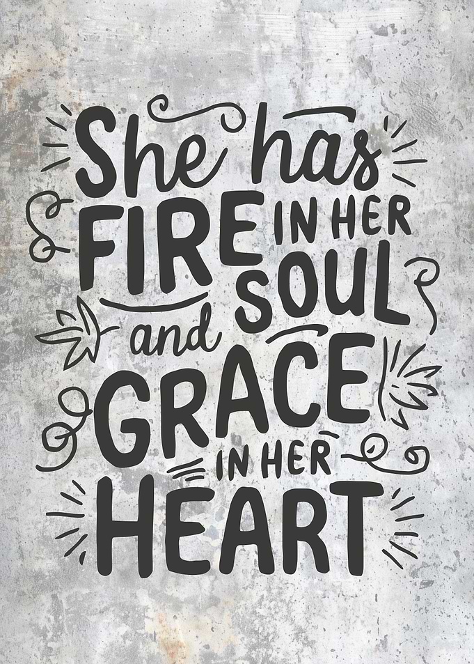 Inspirational Christian Quote Fire in Her Soul