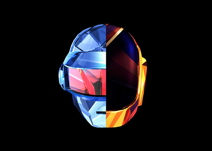 Daft Punk Helmet Art
