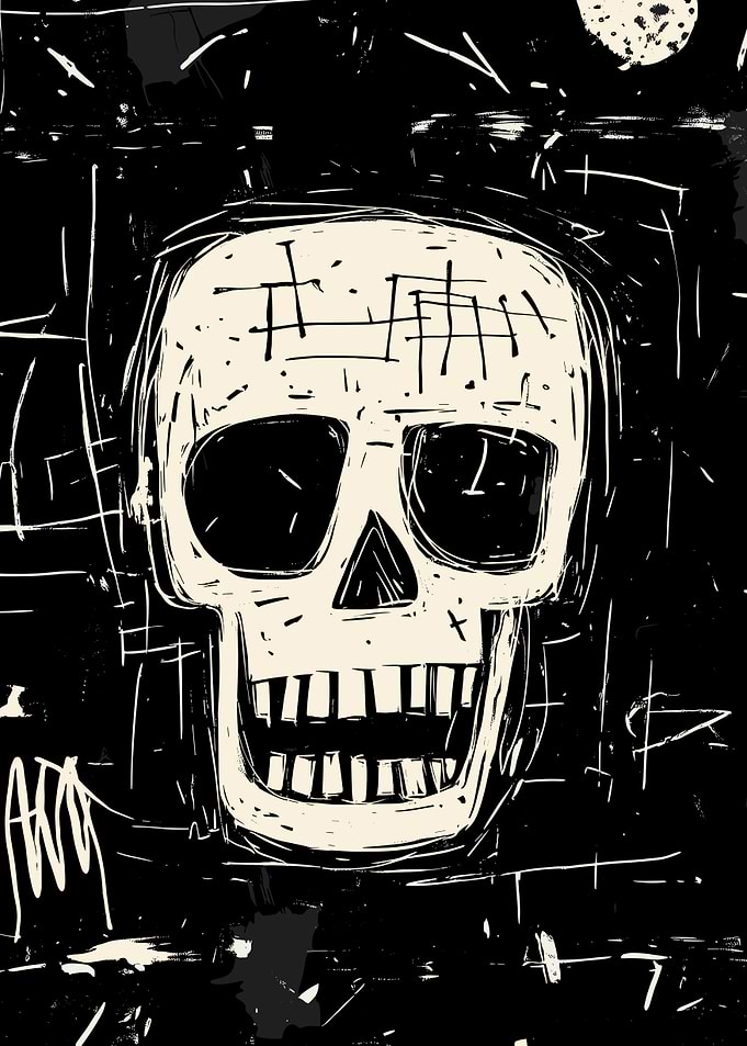 Skull with a Grin Illustration