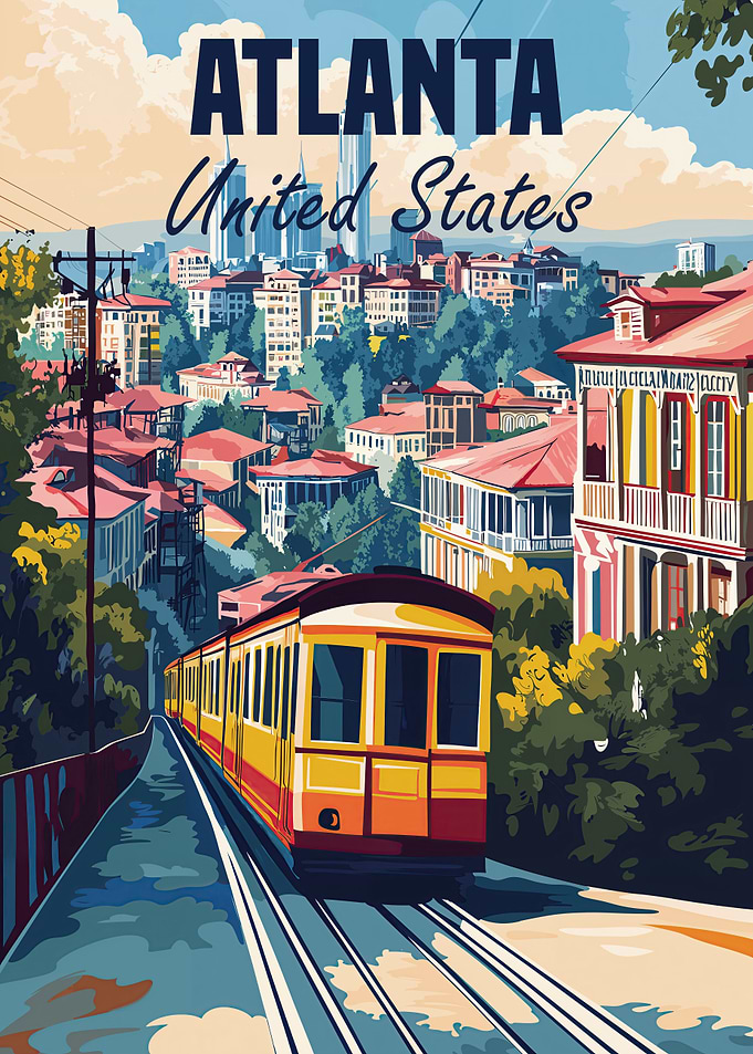 Atlanta Cityscape Poster