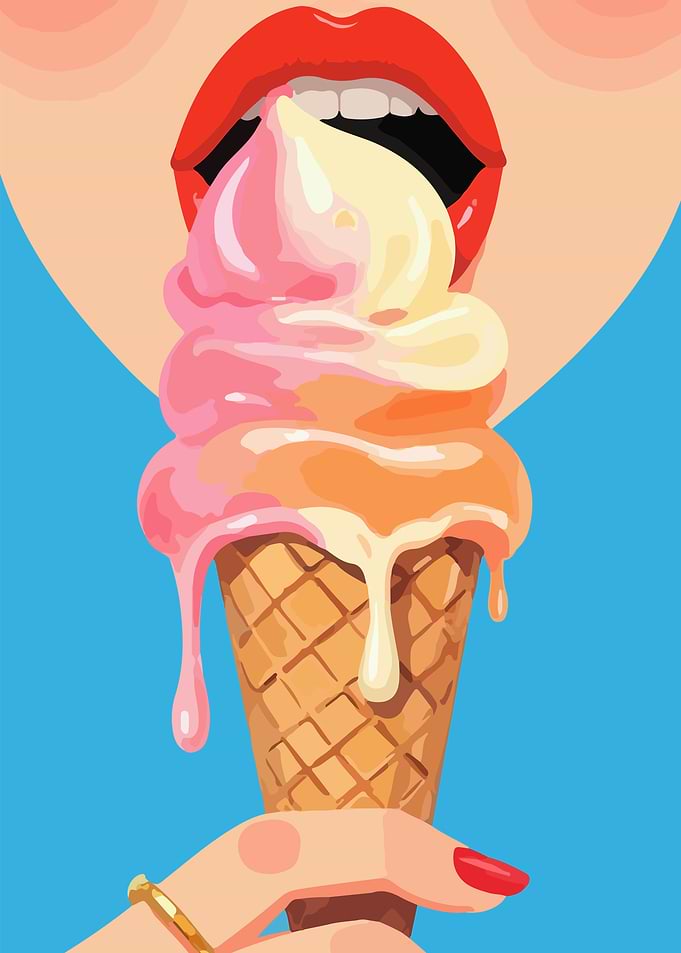 Melting Ice Cream Cone