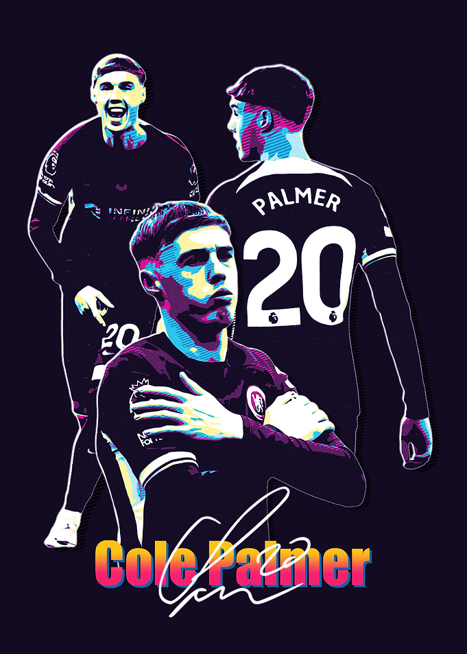 Cole Palmer Football Retro Art