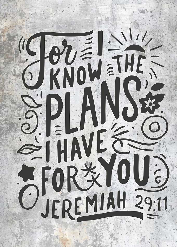 Motivational Christianity Quote Jeremiah 29:11