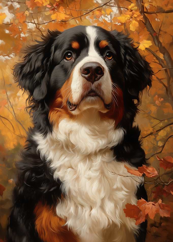 Bernese Mountain Dog Portrait